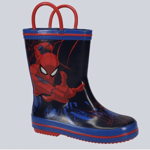 Spiderman Youth Pull On Rain Boots Size 7