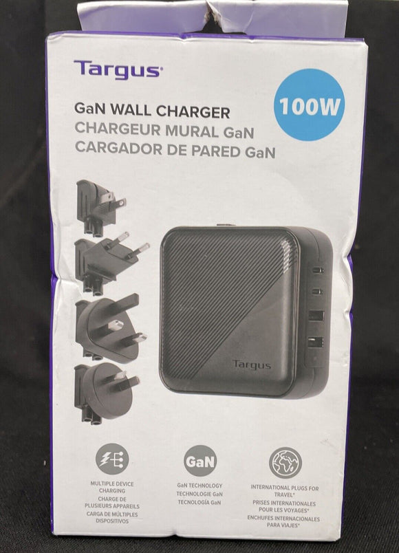 Targus APA109GL  Power adapter - GaN - 100 Watt PD - 4 output connectors (2 x US