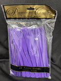 Purple Plastic Knives Premium Cutlery 48Ct