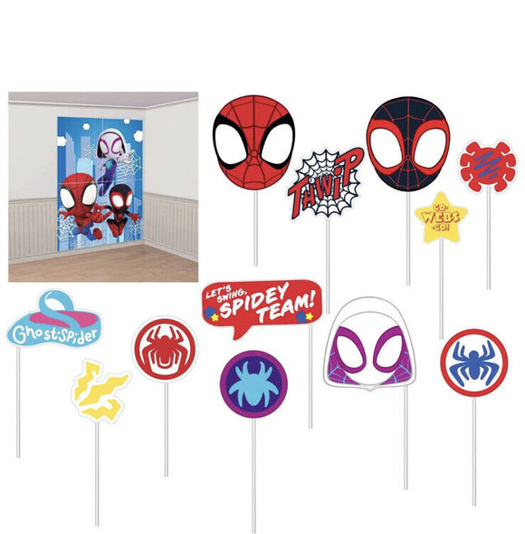 Marvel SPIDEY AND HIS AMAZING FRIENDS SCENE SETTER WITH PROPS  Party Superhero