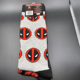 Marvel Deadpool Mens Novelty Socks 2 Pairs Sz 6-12