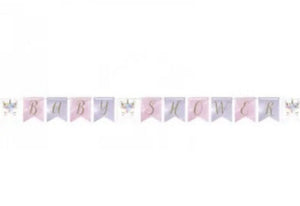 Unicorn Baby Shower Shaped Ribbon Banner Paper 6" x 7' Baby Shower Decoration