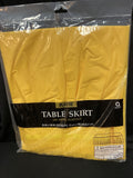 Reusable Yellow Plastic Table Skirt 29”x168”