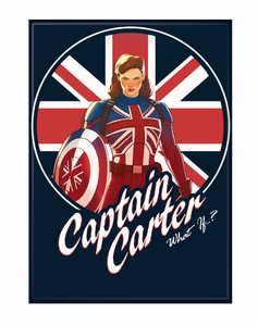 What If Captain Carter Magnet Ata-Boy 2.5" x 3.5"