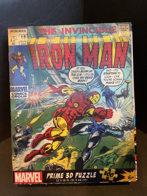 Marvel Comics Invincible Iron Man 3D 300pc Puzzle 12x18”
