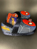 Spiderman Face Pose On Web Plush Foam Toddler Slippers No Slip Bottom Size M 7/8 Marvel