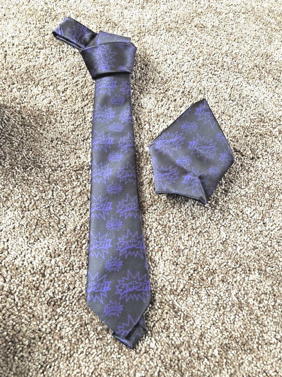 Marvel Hulk Smash 60” Necktie And 10” Pocket Square Set NEW