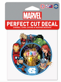 North Carolina Tar Heels Marvel Avengers Perfect Cut Decal 4"x4'
