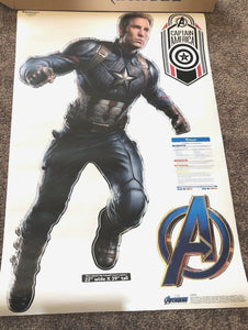 Original FATHEAD Avengers: Endgame Captain America Decal Sticker 22” X 39” Marvel NEW