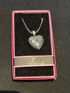 Heart Picture Locket With Love Necklace 16-18" Chain "F"