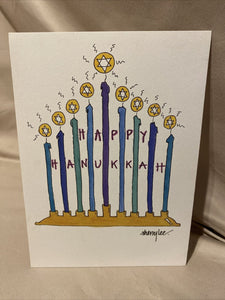 Happy Hanukkah Greeting Card w/Envelope NEW