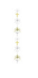 7Ft Long Gold & Silver Cross Foil Cascade Column Hanging Party Decoration - New