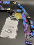 Marvel Black Panther Wakanda Forever Lanyard W/Charm & ID Holder & Sticker