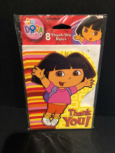 8 American Greeting Dora the Explorer Thank You Notes w/ Envelopes, New Sealed