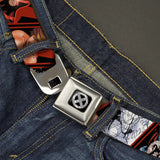 MARVEL X-MEN X-Men Icon Full Color Black Silver Gradient Seatbelt Belt - WXM030