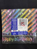 Neon Birthday Zebra Print Peace Party Paper Luncheon Napkins 16Ct