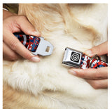 Buckle Down Captain American Digital Camo Seatbelt Dog Collar 1” Wide Sz Large WCA041