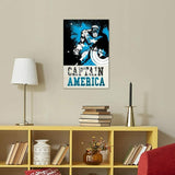 iCanvasART MRV1510 Marvel Retro: Captain America Splash of Color Canvas Only