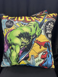 Marvel Hulk & Spiderman Action Pillow 18”x18”