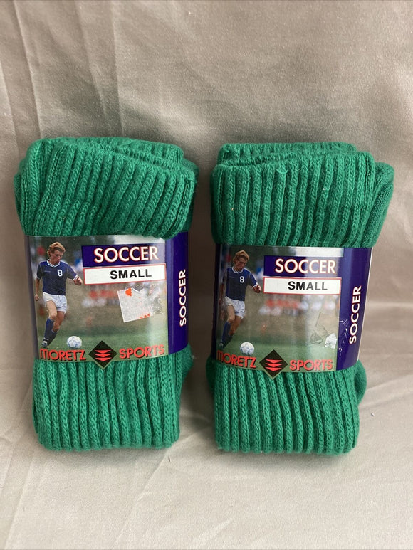 2 (Two) Pair PowerSox Moretz Soccer Socks Kelly Green Size Small NWT