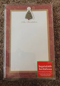 12 NEW CHRISTMAS Imprintable Invitations NEW