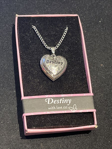 Heart Picture Locket With Love Necklace 16-18" Chain Destiny