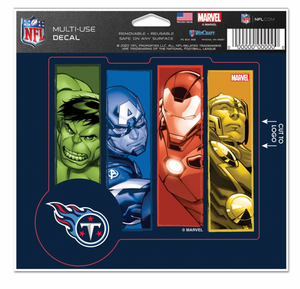 Tennessee Titans MARVEL MULTI-USE DECAL 5" x 6"