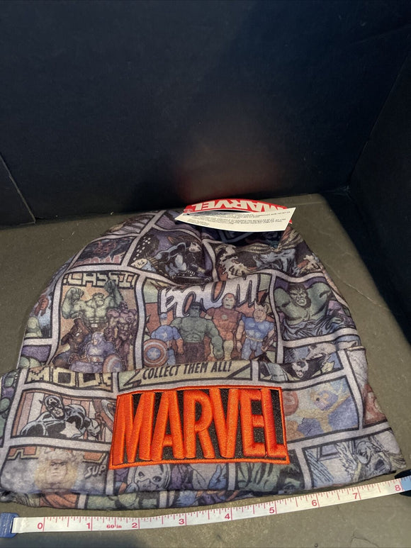 Concept 1 Marvel Comic Strip Youth Beanie Hat w/ Cuff