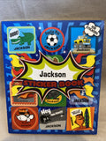 Stick N Mix Sticker Book Personalized "Jackson" Fun & Funky 108 Stickers NEW