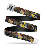 Buckle Down Marvel Wolverine 3 Action Pose Seatbelt Mens Belt WXM029