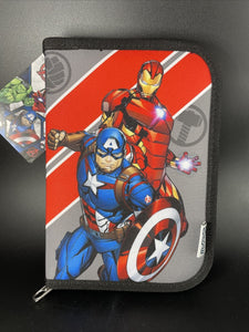 Scooli Avengers Zip Around Pencile Case W/ Color Pencils, Ruler , Easer,Sharpener Marvel