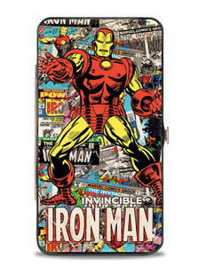 Buckle Down Marvel Iron Man Invincible Retro Standing Pose Hinged Women’s  Wallet