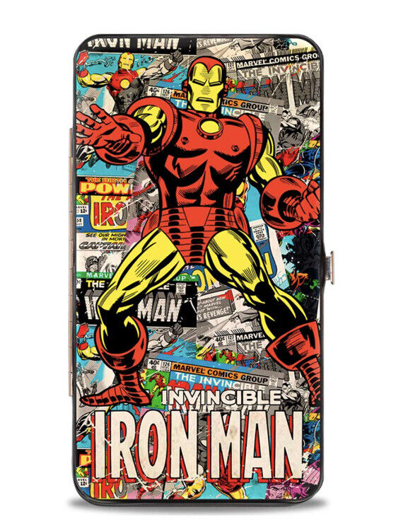 Buckle Down Marvel Iron Man Invincible Retro Standing Pose Hinged Women’s  Wallet