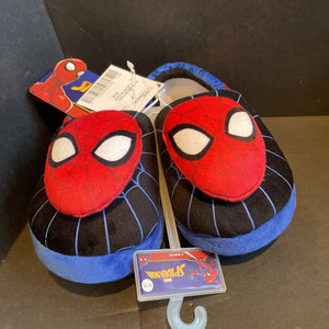 Boys 3D Spiderman Head Design Plush Slipper size 9/10