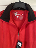 NWT Men's Red Zippered Front Polar Fleece Jacket Size XXL U.S. Life