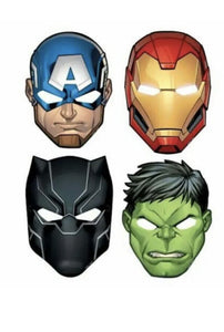 Marvel Avengers Hats/ Masks, 8 Count, Birthday Paper mask Party Supplies