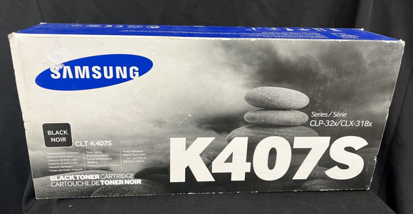 Genuine Samsung CLTK407S Black Toner Cartridge CLP-32x CLX-318x Series