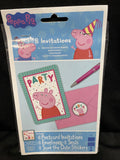 Peppa Pig Party Invitation pack of 8 Party Supplies