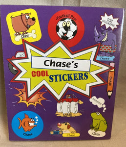 Stickermania Sticker Book Personalized "Chase" Cool 108 Stickers NEW