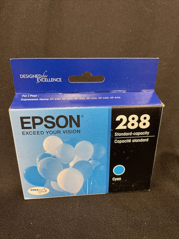 Genuine Epson T288220 Cyan Dura Brite Ultra Ink Cartridge Exp 1/2025