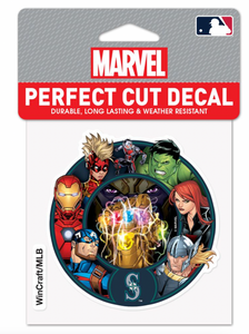 Seattle Mariners Marvel Avengers Perfect Cut Decal 4"x4"
