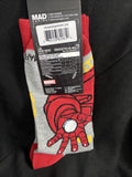 Marvel I Am Invincible Iron Man Mens Novelty Crew Sock Size 10-13