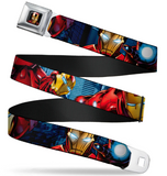 MARVEL AVENGERS Iron Man 3-D Face Seatbelt Belt Iron Man- WIM016 24"-38"