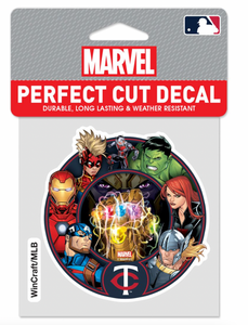 Minnesota Twins Marvel Avengers Perfect Cut Decal 4"x4'