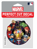 Minnesota Twins Marvel Avengers Perfect Cut Decal 4"x4'