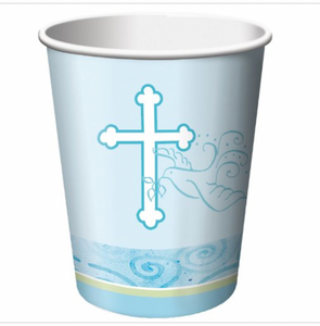 Faithful Dove Blue 9 Oz. Paper Cups