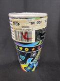 Neon Birthday Zebra Print Butterfly Peace Guitar Kids Party 9 oz. Paper Cups 8ct