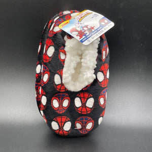 Marvel Spiderman Fuzzy Babba Toddler Slipper 2t-3t Sz 4.5-7.5