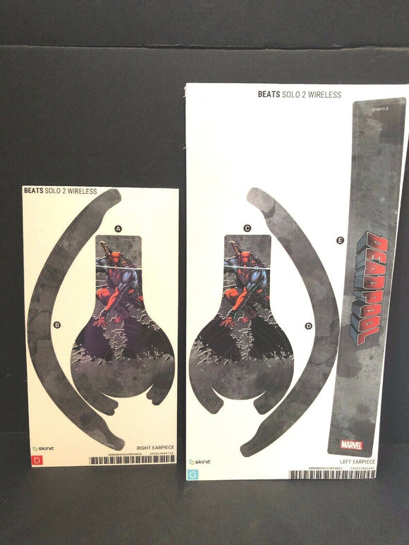 Marvel Deadpool Unsheathed Beats Solo 2 Wireless Skinit Skin NEW