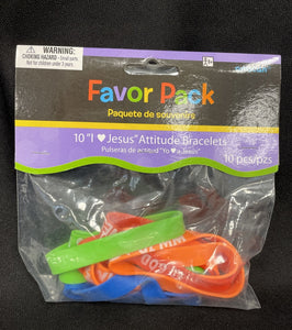 Religious Attitude Bracelet - Pack of 10 Party Favor